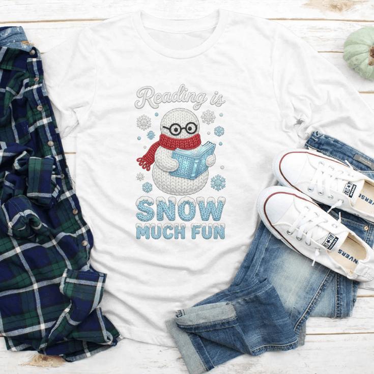 Reading Is Snow Much Fun Book Lover Winter Snowman Humor Youth Long Sleeve Tee Reading Is Snow Much Fun Book Lover Winter Snowman Humor Youth Long Sleeve Tee