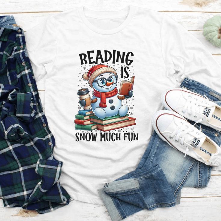 Reading Is Snow Much Fun Christmas Bookworm Snowman Reading Youth Long Sleeve Tee Reading Is Snow Much Fun Christmas Bookworm Snowman Reading Youth Long Sleeve Tee