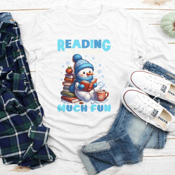Reading Is Snow Much Fun Christmas Xmas Book Reading Youth Long Sleeve Tee
