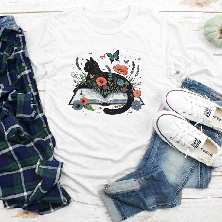 Retro Cute Cat Floral Book Librarian Vintage Floral Cat Book Youth Long Sleeve Tee Retro Cute Cat Floral Book Librarian Vintage Floral Cat Book Youth Long Sleeve Tee