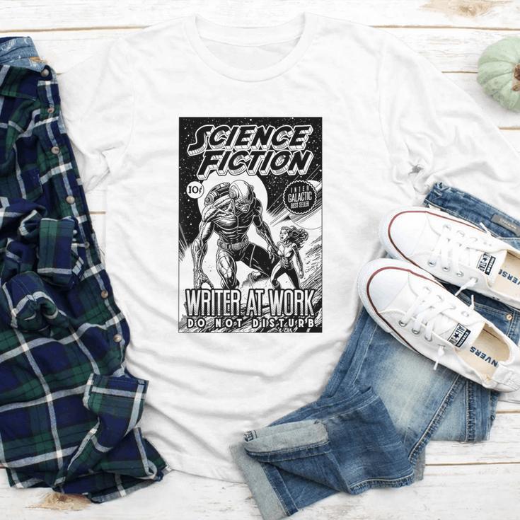 Science Fiction Writer At Work Vintage Book Cover Youth Long Sleeve Tee Science Fiction Writer At Work Vintage Book Cover Youth Long Sleeve Tee