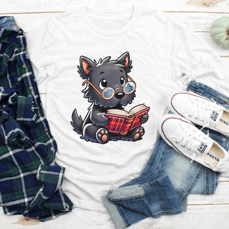 Scottish Terrier Reading a Book Dog Youth Long Sleeve Tee Scottish Terrier Reading a Book Dog Youth Long Sleeve Tee