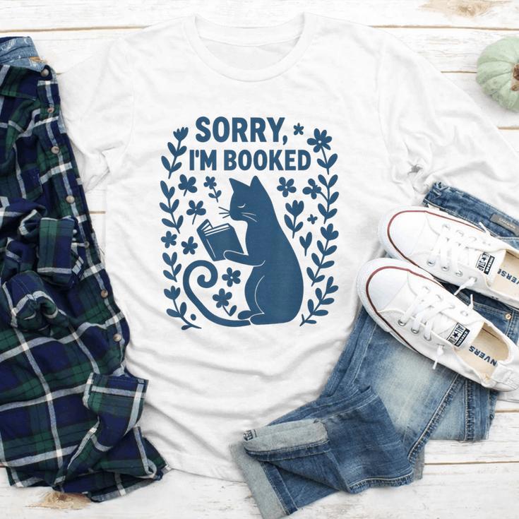 Sorry I'm Booked Cat Reading Book Boho Flowers Vintage Youth Long Sleeve Tee Sorry I'm Booked Cat Reading Book Boho Flowers Vintage Youth Long Sleeve Tee