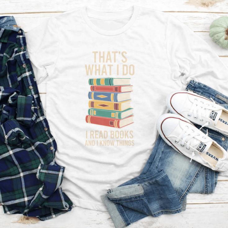 That's What i Do i Read Books And i Know Things Cute Graphic Youth Long Sleeve Tee