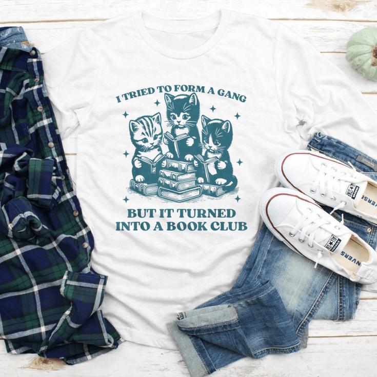 I Tried To Form A Gang Book Club Quote For Women Youth Long Sleeve Tee