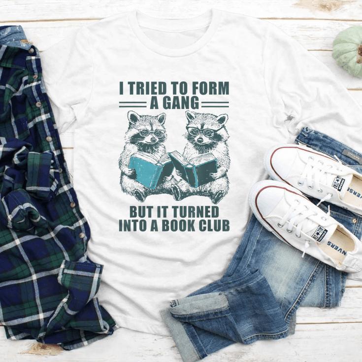 I Tried To Form Gang But It Turned Into A Book Club Raccoon Youth Long Sleeve Tee
