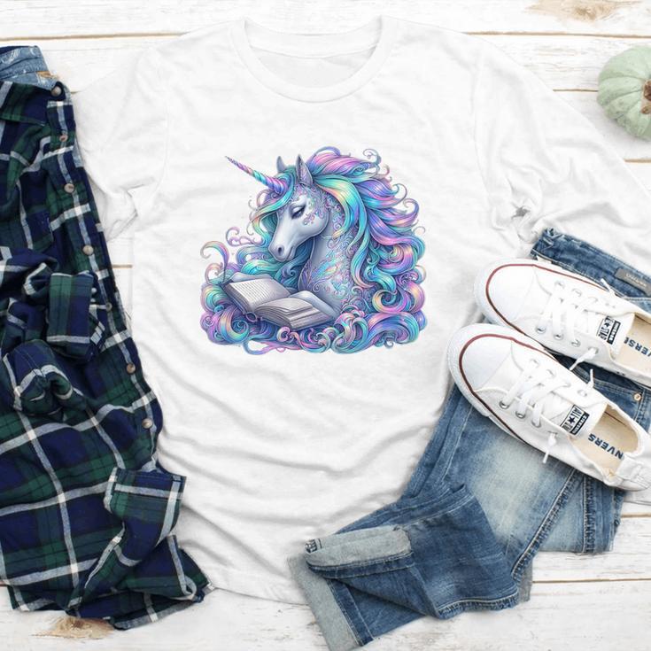 Unicorn Reading For Book Lovers Readers Youth Long Sleeve Tee