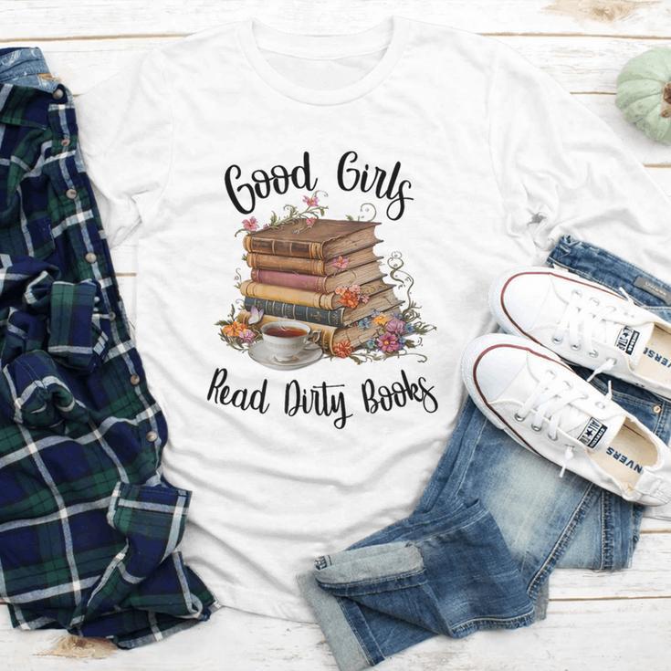 Vintage Fantasy Romance Lover Good Girls Read Dirty Books Youth Long Sleeve Tee