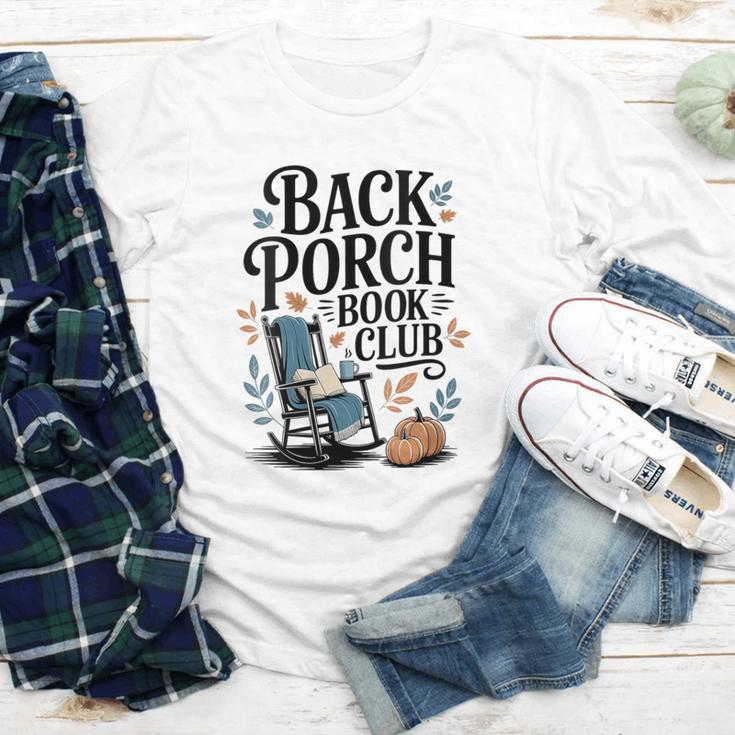 Vintage Reader Author Country Aesthetic Back Porch Book Club Youth Long Sleeve Tee