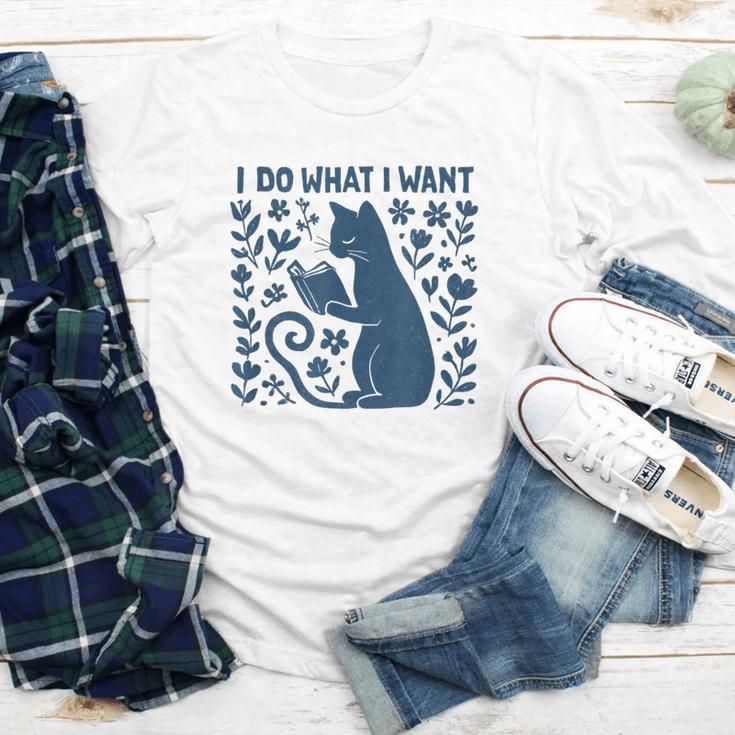 I Do What I Want Cat Reading Book Boho Flowers Vintage Youth Long Sleeve Tee I Do What I Want Cat Reading Book Boho Flowers Vintage Youth Long Sleeve Tee