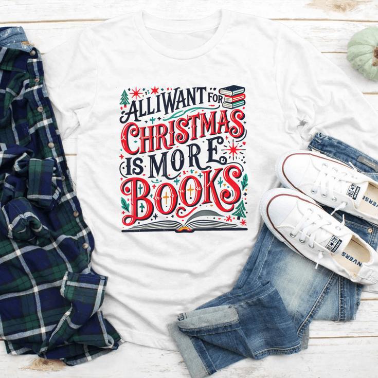 All I Want For Christmas Is More Books Teacher Xmas Holiday Youth Long Sleeve Tee All I Want For Christmas Is More Books Teacher Xmas Holiday Youth Long Sleeve Tee