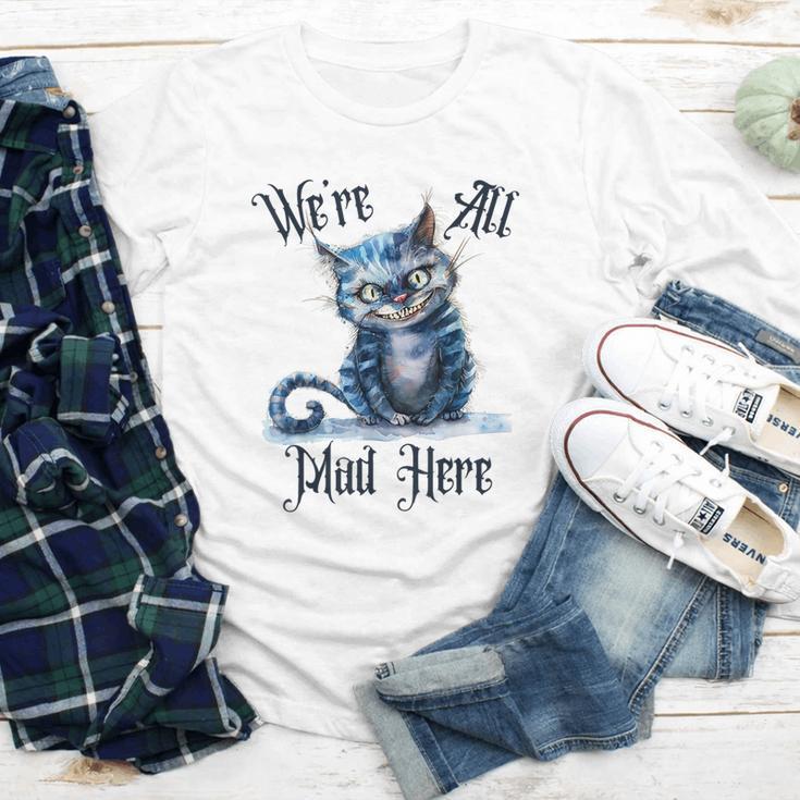 We'Re All Mad Here Cheshire Cat Alice Wonderland Book Kids Youth Long Sleeve Tee We'Re All Mad Here Cheshire Cat Alice Wonderland Book Kids Youth Long Sleeve Tee
