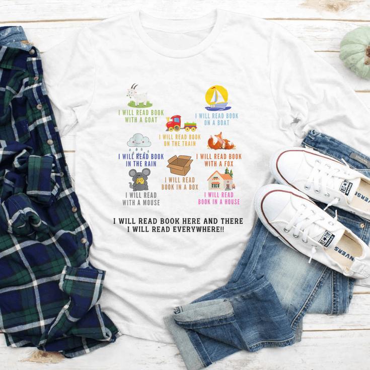 I Will Read Books On A Boat And Everywhere Reading Teachers Youth Long Sleeve Tee I Will Read Books On A Boat And Everywhere Reading Teachers Youth Long Sleeve Tee