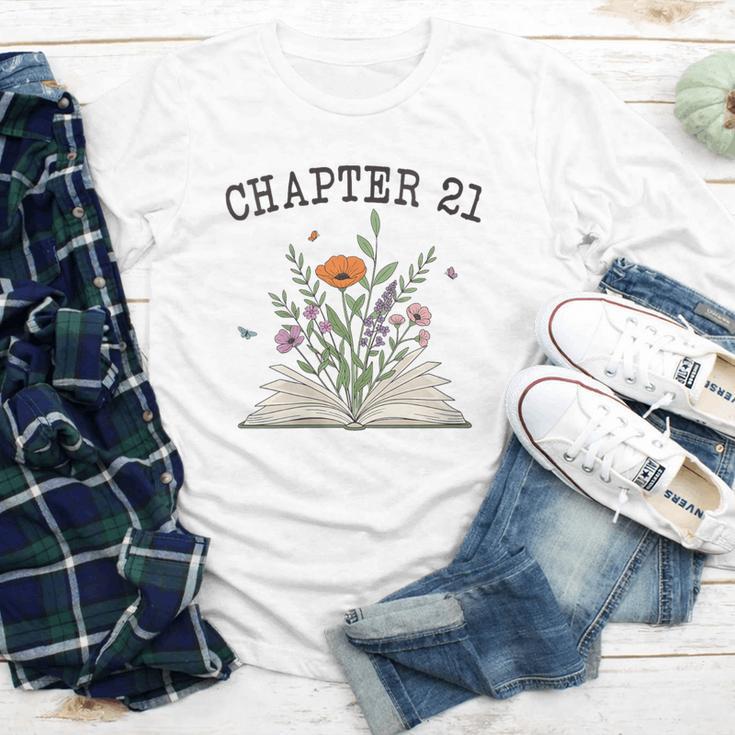 Women's Chapter 21 Book Lovers & Readers 21st Birthday Wildflowers Youth Long Sleeve Tee