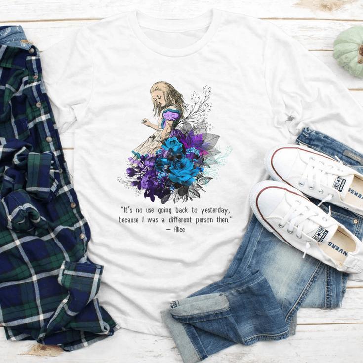 Women's Vintage Book Quote It’s No Use Going Back To Yesterday Youth Long Sleeve Tee