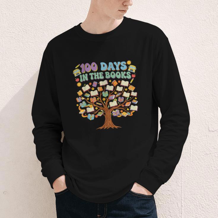 100 Days Of School 100 Days In The Books English Teacher Youth Long Sleeve Tee