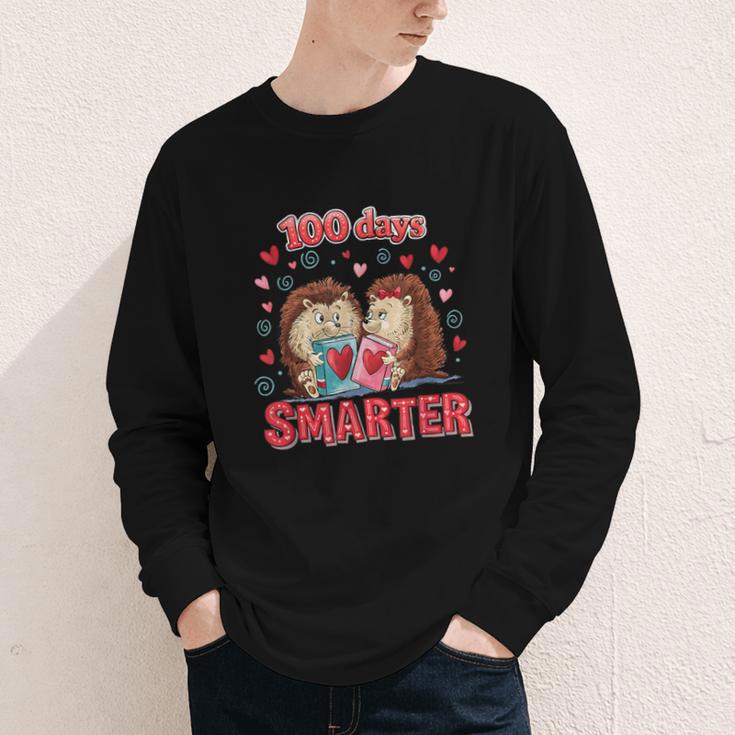 100 Days Smarter Shirt Cute Hedgehog Love Books School Tee Youth Long Sleeve Tee 100 Days Smarter Shirt Cute Hedgehog Love Books School Tee Youth Long Sleeve Tee