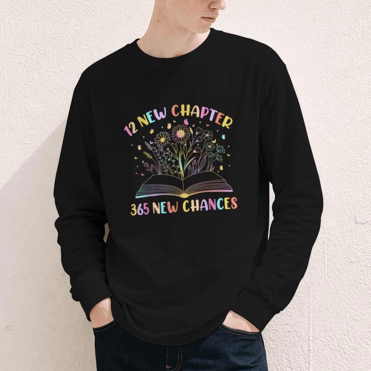 12 New Chapters 365 New Chances New Year Reading Book Tee Youth Long Sleeve Tee