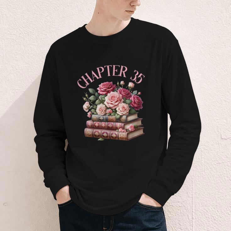 35th Birthday Chapter 35 Birthday Shirt Women Book Lover Youth Long Sleeve Tee