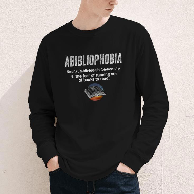 Abibliophobia Pupil Reading Bookworm Tees Reader Youth Long Sleeve Tee