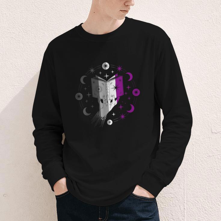 Ace Pride Book With Stars Moons And Magic Hand Youth Long Sleeve Tee Ace Pride Book With Stars Moons And Magic Hand Youth Long Sleeve Tee