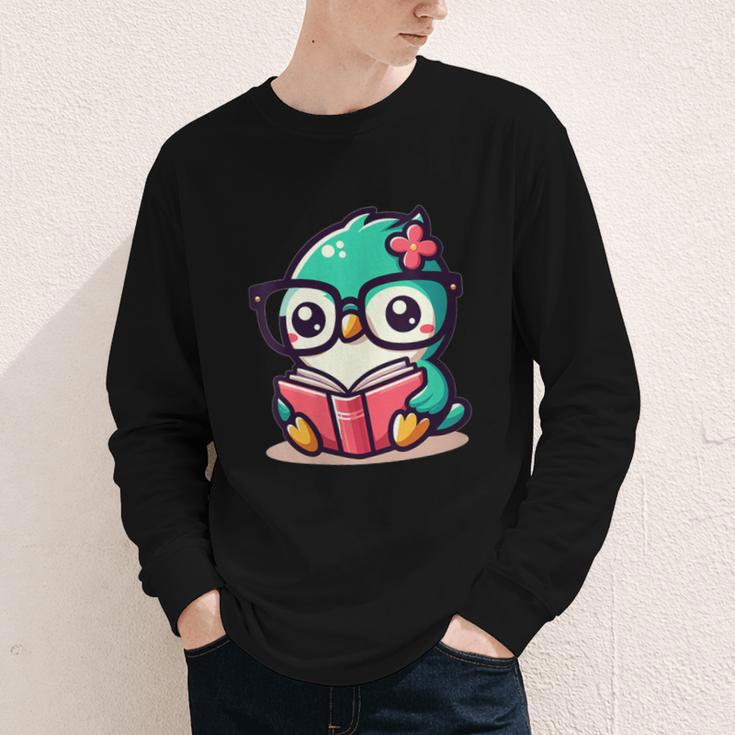 Adorable Book Lover Humming Bird With Reading Glasses Cute Youth Long Sleeve Tee Adorable Book Lover Humming Bird With Reading Glasses Cute Youth Long Sleeve Tee