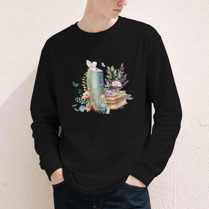 Alice In Wonderland Characters Lewis Carroll Book Lover Youth Long Sleeve Tee