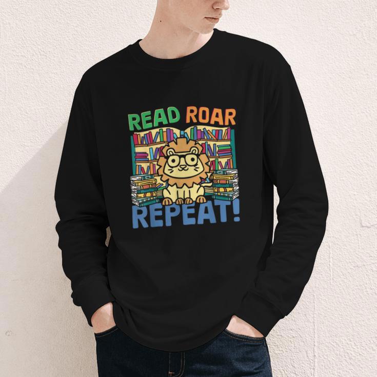 Animals Read Reading Book Library First Day Of School Kids Youth Long Sleeve Tee