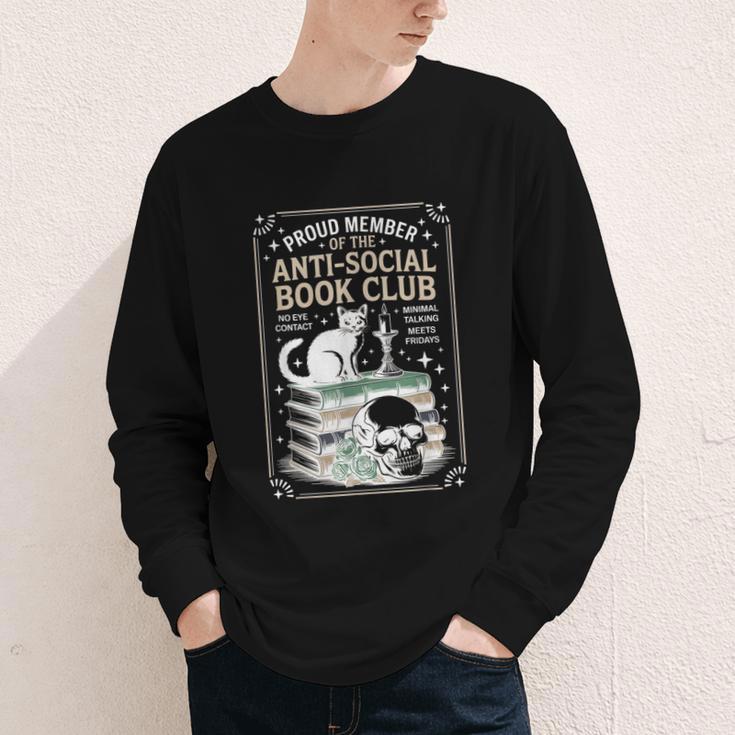 Anti-Social Book-Club Cat Graphic Youth Long Sleeve Tee Anti-Social Book-Club Cat Graphic Youth Long Sleeve Tee