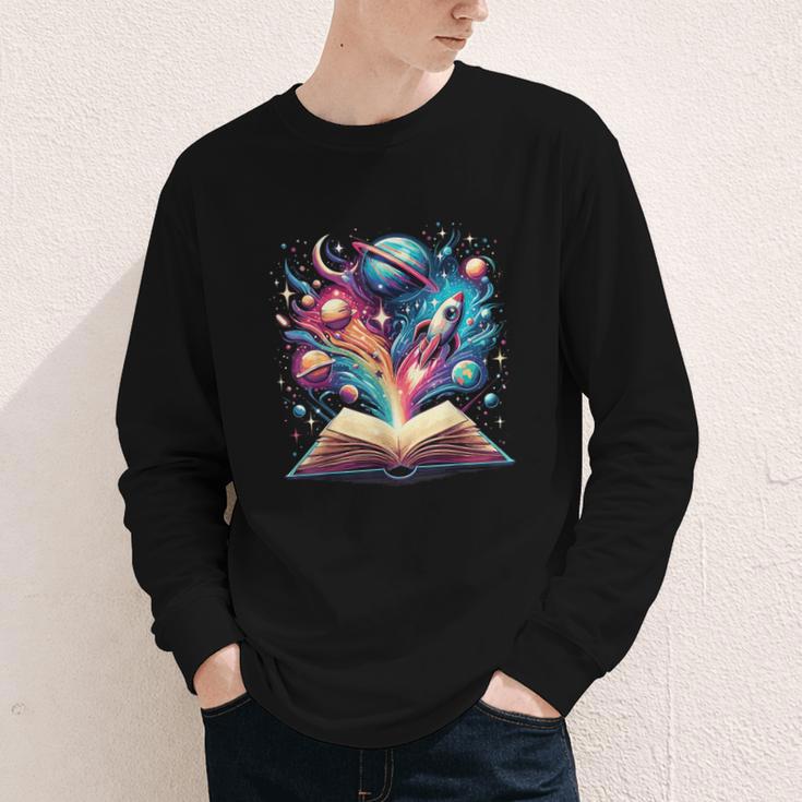 Astronomy Space Lover Books Bookworm Youth Long Sleeve Tee