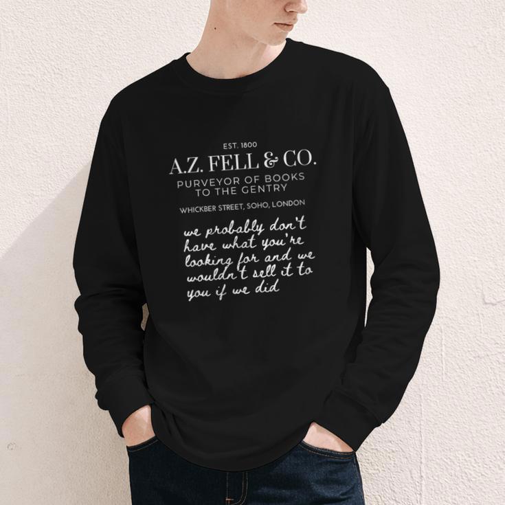 Aziraphale's Bookshop AZ Fell And Co Literary Antiquarian Youth Long Sleeve Tee