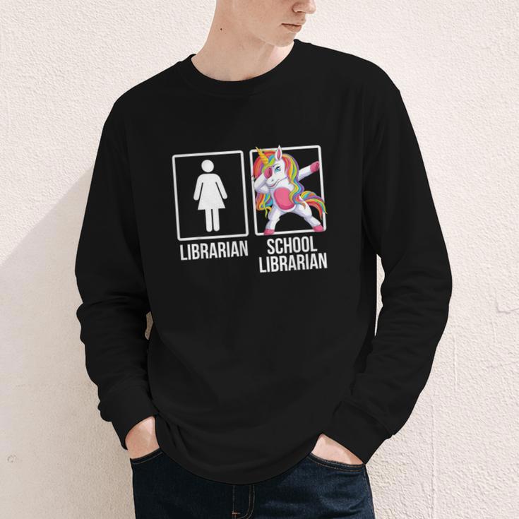 Back To School Library Unicorn Book Lover School Librarian Youth Long Sleeve Tee