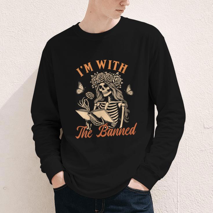 Banned Book Reading Squad Bookish I'm With The Banned Youth Long Sleeve Tee