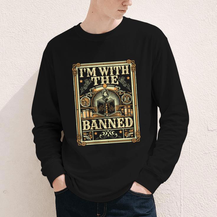 Banned Books Librarian Book Readers I m With The Banned Youth Long Sleeve Tee Banned Books Librarian Book Readers I m With The Banned Youth Long Sleeve Tee