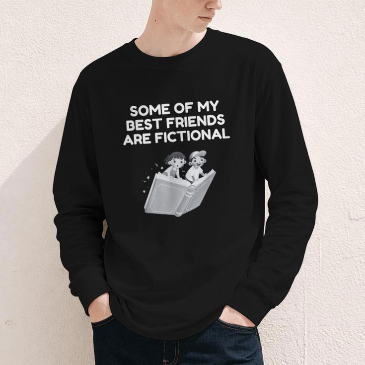 Some Of My Best Friends Are Fictional Book Lover Nerd Youth Long Sleeve Tee