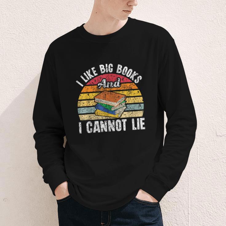 I Like Big Books And I Cannot Lie Bookworm Reading Teacher Youth Long Sleeve Tee