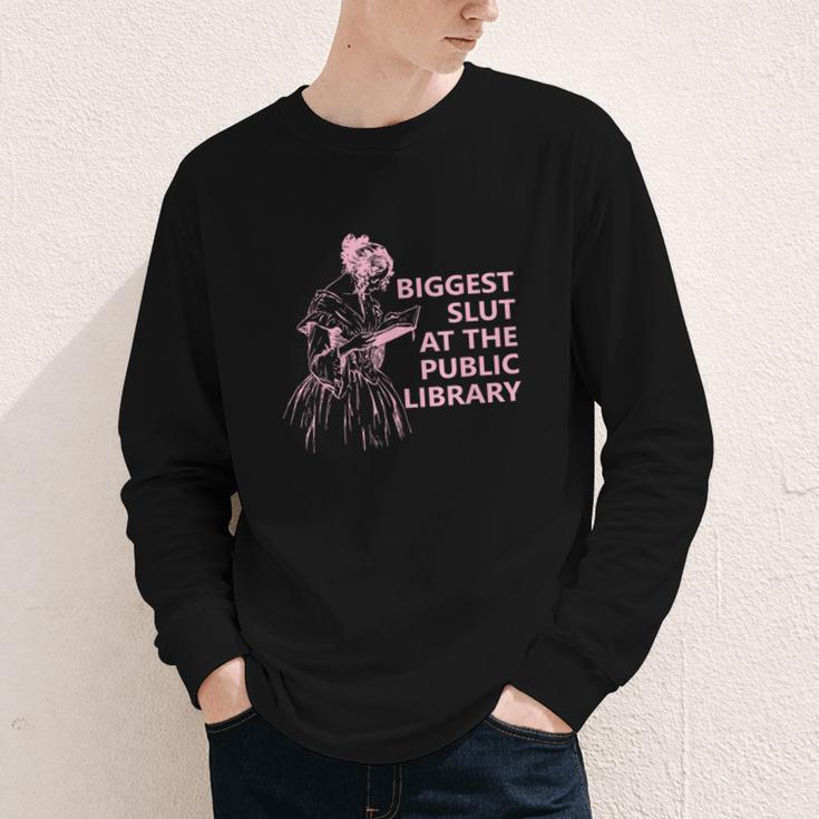 Biggest Slut At The Public Library Reading Book Club Youth Long Sleeve Tee