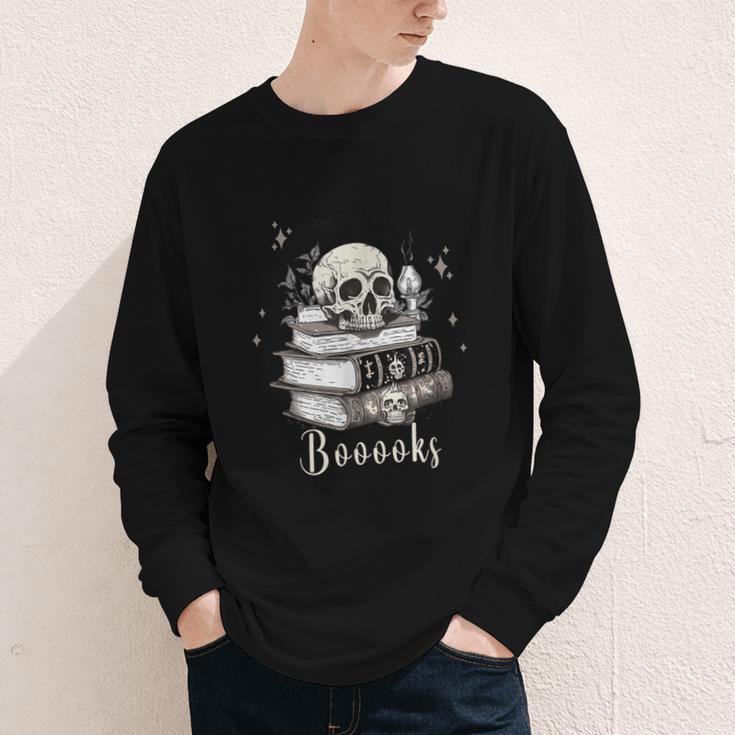 Boo Skeleton Skull Books Halloween Women School Teacher Kid Youth Long Sleeve Tee Boo Skeleton Skull Books Halloween Women School Teacher Kid Youth Long Sleeve Tee