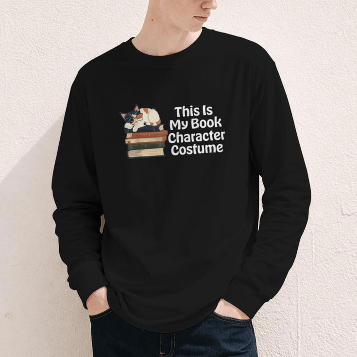 This Is My Book Character Costume Cat Men Women Kids Reading Youth Long Sleeve Tee This Is My Book Character Costume Cat Men Women Kids Reading Youth Long Sleeve Tee
