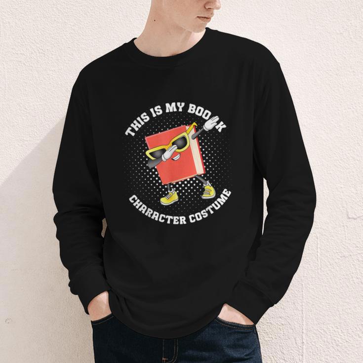 This Is My Book Character Costume- Dabbing Book Kids Youth Long Sleeve Tee
