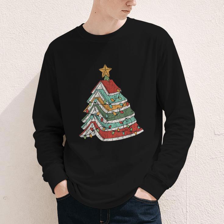 Book Christmas Tree For Librarians Book Lovers Youth Long Sleeve Tee