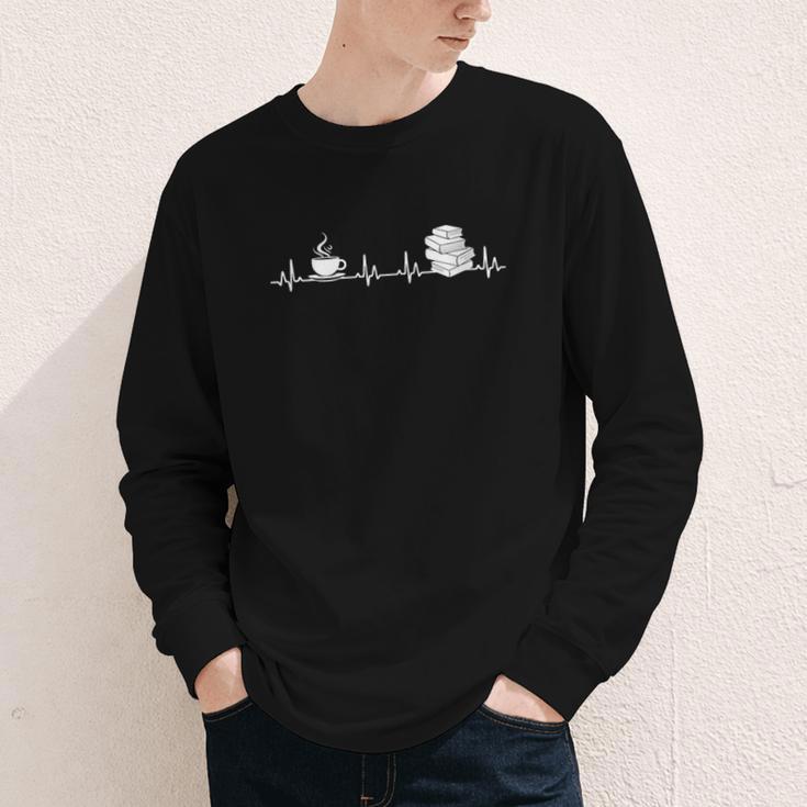 Book And Coffee Heartbeat Books Lovers Youth Long Sleeve Tee