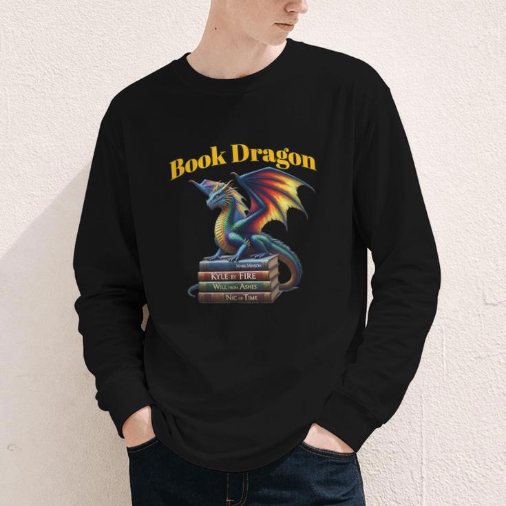 Book Dragon Mark Minson's Books Youth Long Sleeve Tee