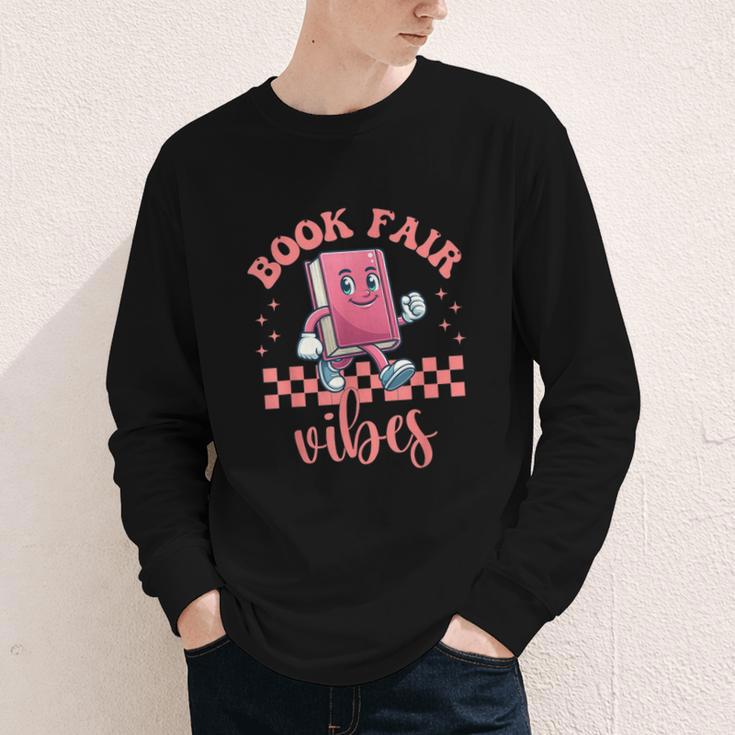 Book Fair Vibes School Librarian Retro 70s Reading Bookworm Youth Long Sleeve Tee Book Fair Vibes School Librarian Retro 70s Reading Bookworm Youth Long Sleeve Tee