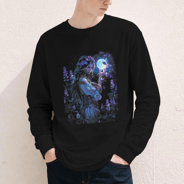 Book Fantasy Art Beautiful Elf Princess Fairy Youth Long Sleeve Tee