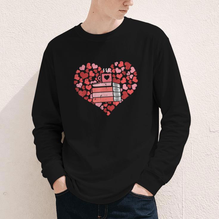 Book Heart Cute Read Book Reading Librarian Across America Youth Long Sleeve Tee
