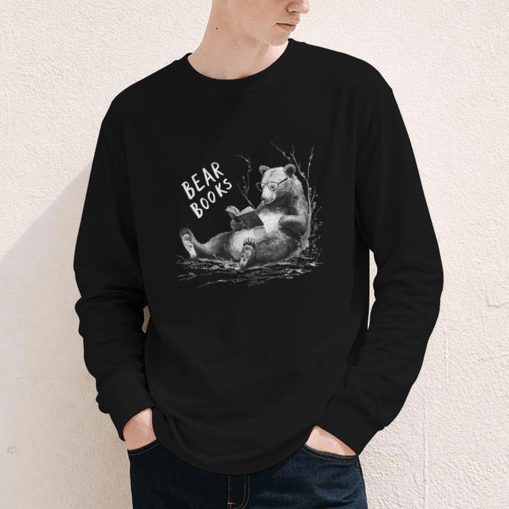 Book Lover Bear Cozy Reading Bear Graphic Bear Books Youth Long Sleeve Tee Book Lover Bear Cozy Reading Bear Graphic Bear Books Youth Long Sleeve Tee