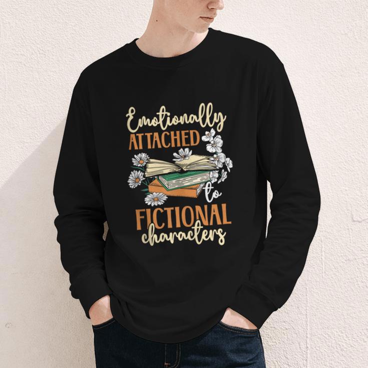 Book Lover Emotionally Attached To Fictional Characters Youth Long Sleeve Tee