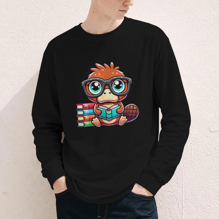 Book Lover Reading Platypus Youth Long Sleeve Tee