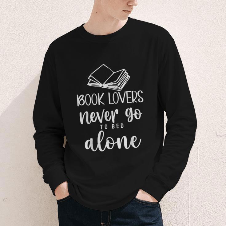 Book Lovers Never Go To Bed Alone Bibliophile Humor Youth Long Sleeve Tee Book Lovers Never Go To Bed Alone Bibliophile Humor Youth Long Sleeve Tee